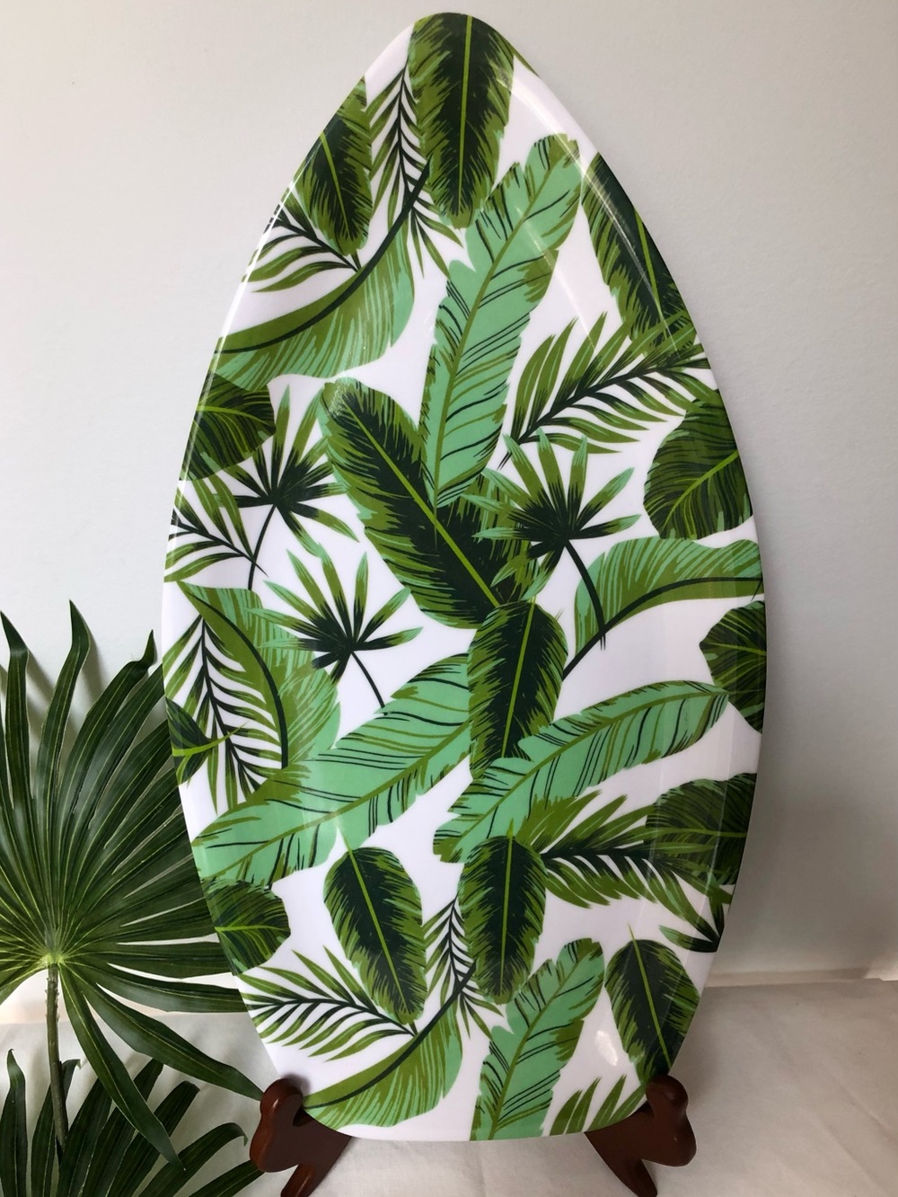 🌴Palm Leaves Melamine Tropical Serving Platter Leaf Shape Dish